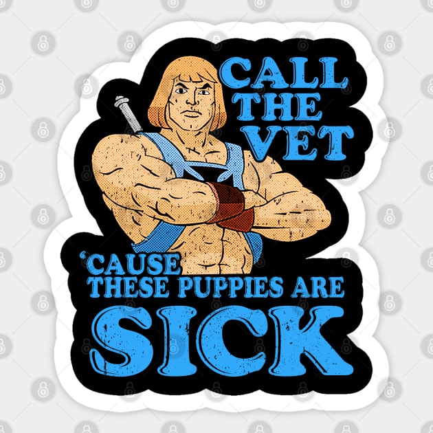 He Man These Puppies Are Sick Sticker by Niko Neon